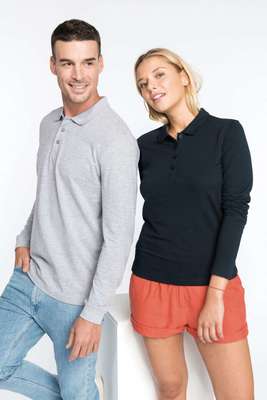 MEN'S PIQUÉ LONG SLEEVE POLO SHIRT