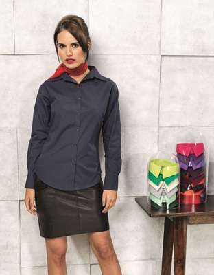 LADIES’ LONG SLEEVE POPLIN BLOUSE