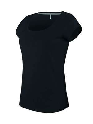 LADIES’ BOAT NECK SHORT SLEEVE T-SHIRT