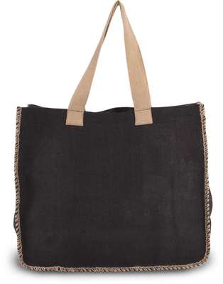 JUTE BAG WITH CONTRAST STITCHING