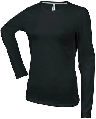 LADIES' LONG SLEEVE CREW NECK T-SHIRT