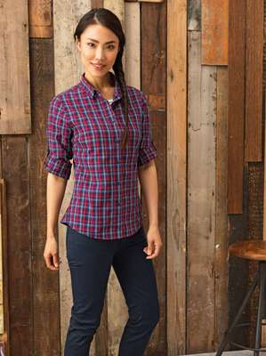 \"SIDEHILL\" CHECK - LADIES COTTON LONG SLEEVE SHIRT