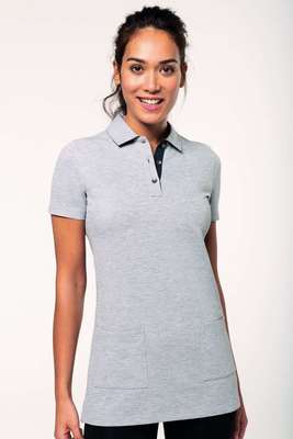 LADIES’ SHORT-SLEEVED LONGLINE POLO SHIRT
