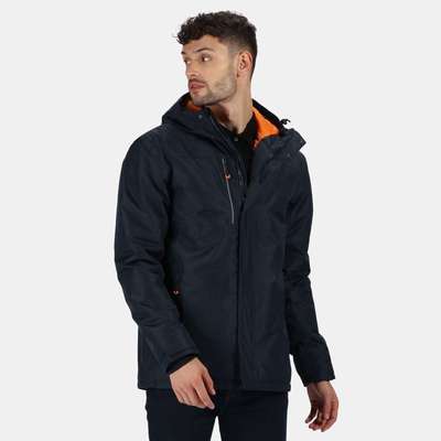 MEN'S THERMOGEN POWERCELL 5000 WATERPROOF INSULATED HOODED HEATED JACKET NAVY MAGMA