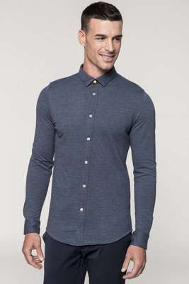LONG SLEEVE JACQUARD KNIT SHIRT