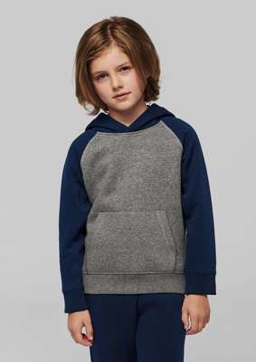 KIDS' TWO-TONE HOODED SWEATSHIRT