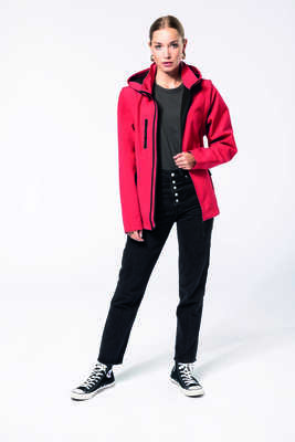 UNISEX 3-LAYER SOFTSHELL HOODED JACKET WITH REMOVABLE SLEEVES