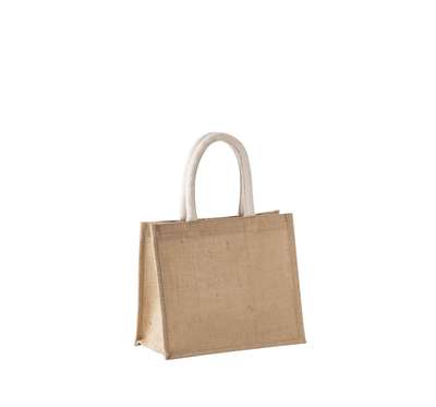 JUTE CANVAS TOTE SHOPPING BAG - MEDIUM