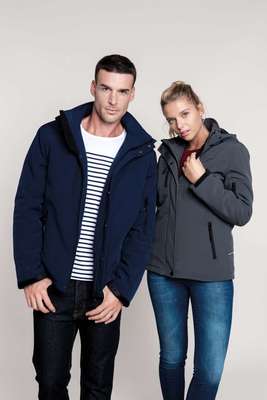 LADIES’ HOODED SOFTSHELL LINED PARKA