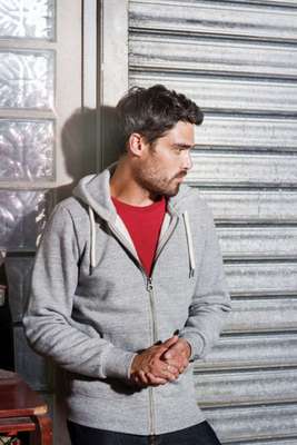 MEN’S VINTAGE ZIPPED HOODED SWEATSHIRT