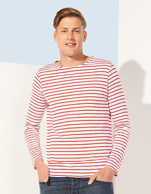 Men´s Long Sleeve Striped T-Shirt Marine