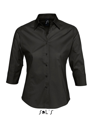 Ladies Stretch-3/4-Sleeve Blouse Effect