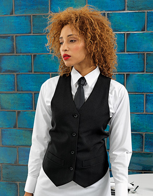 Ladies Lined Polyester Waistcoat