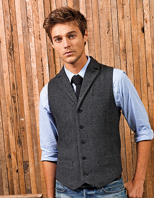 Mens Herringbone Waistcoat