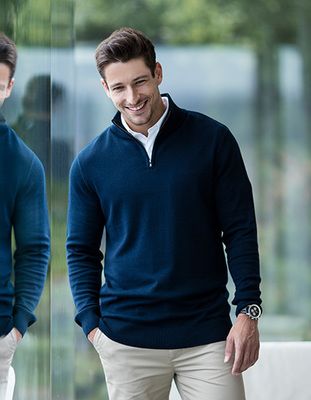 Mens Quarter Zip Jumper