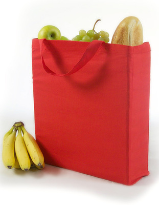 Cotton bag with sidefold