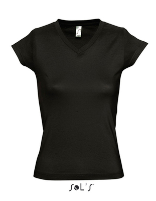 Ladies V-Neck-T-Shirt Moon