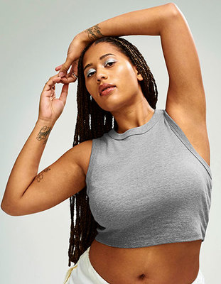 Women`s Micro Rib Muscle Crop Tank