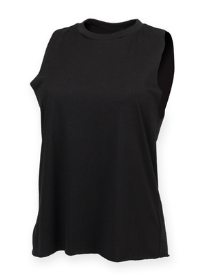 Ladies High Neck Slash Armhole Vest
