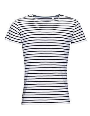 Men`s Round Neck Striped T-Shirt Miles