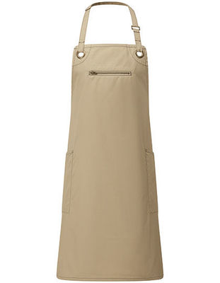 'Barley' Contrast Stitch Sustainable Bib Apron