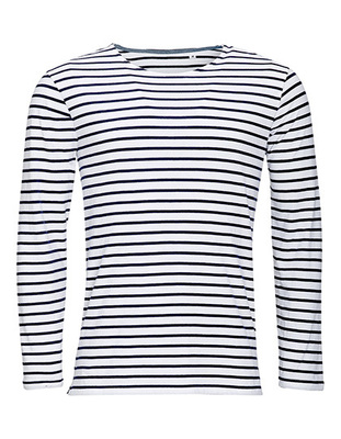 Men´s Long Sleeve Striped T-Shirt Marine