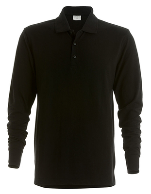 Mens Pique Polo Shirt Long Sleeved