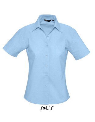 Ladies Oxford-Blouse Elite Short Sleeve
