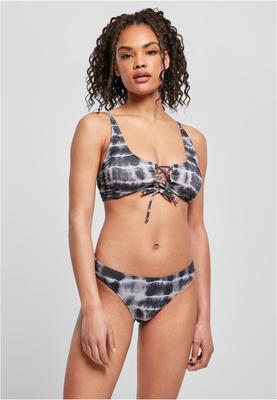 Ladies Lace Up Tie Dye Bikini black/white L