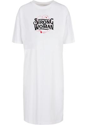 Ladies Frida Kahlo - Strong women 4 Organic Oversized Slit Tee Dress white XXL