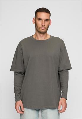 Oversized Shaped Double Layer LS Tee black/white L
