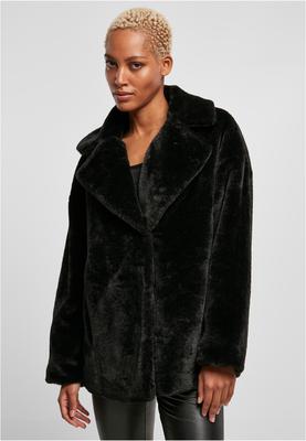 Ladies Lapel Teddy Jacket black 3XL