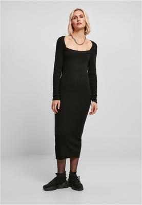 Ladies Long Knit Dress black 3XL