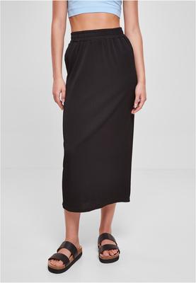 Ladies Rib Jersey Midi Skirt black 3XL