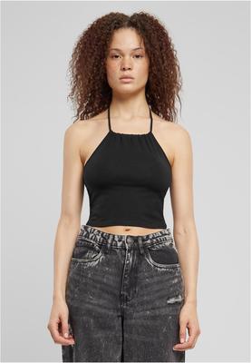 Ladies Cropped Neckholder Top 2-Pack black/white XS