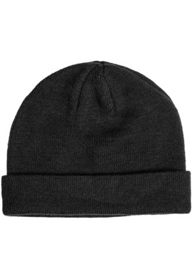Short Cuff Knit Beanie black one size