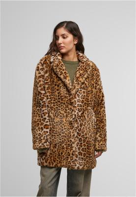 Ladies Oversized Faux Fur Leo Coat leo L