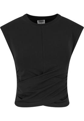 Ladies Cropped Wrapped Top black 3XL