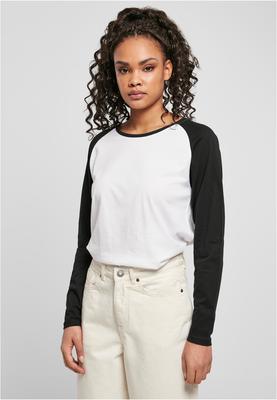 Ladies Contrast Raglan Longsleeve white/black 3XL