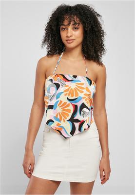 Ladies Cropped AOP Satin Triangle Top magicmangoabstract L