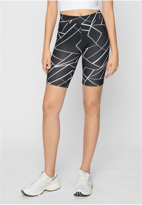 Ladies AOP Cycle Shorts 2-Pack black/white+black 3XL