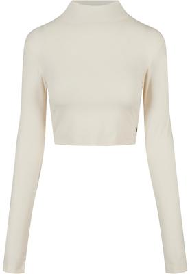 Ladies Organic Cropped Turtelneck Longsleeve whitesand 4XL