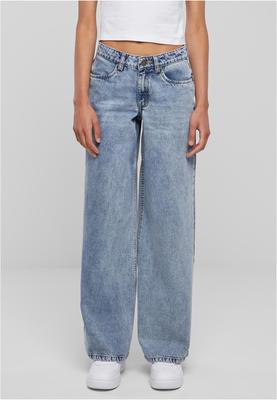 Ladies Mid Waist Wide Denim mid indigo washed 28