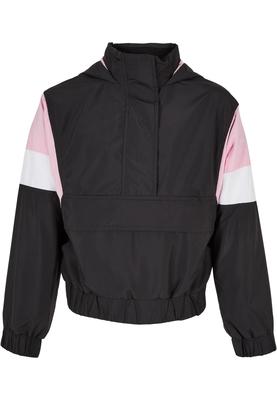 Girls Light 3-Tone Pull Over Jacket black/girlypink/white 110/116