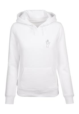 Ladies Peace - Scribble Hand Heart White  Hoody white L