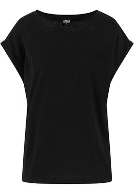 Ladies Viscose Extended Shoulder Tee black L