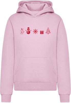 Ladies Christmas Elements Fluffy Hoody softpink 3XL