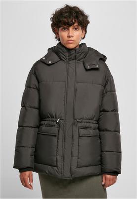 Ladies Waisted Puffer Jacket black 3XL