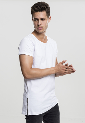 Long Shaped Side Zip Tee black L