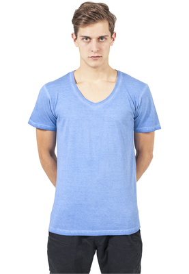 Spray Dye V-Neck Tee skyblue L